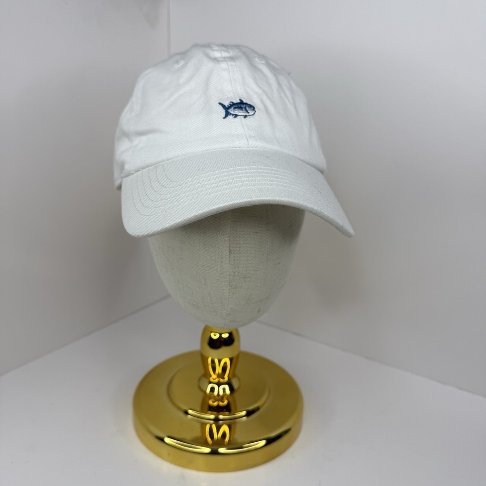 Southern Tide Men's Skipjack Hat Blue/White, Adjustable Baseball Cap Size Large
